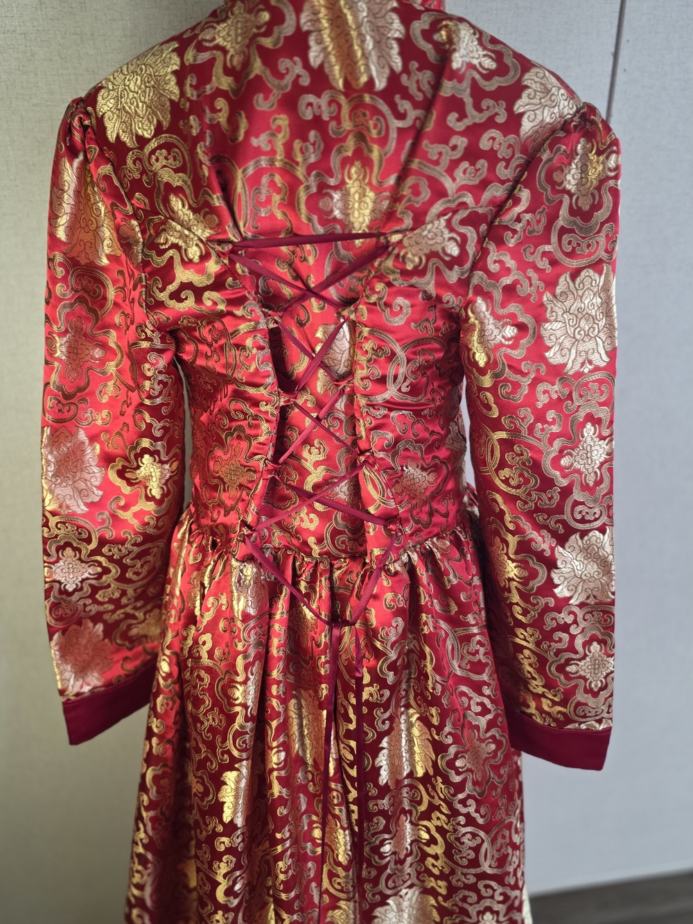 Renaissance Queen Princess Fairytale Brocade Victorian Holiday Dress Historical - Picture 5 of 12